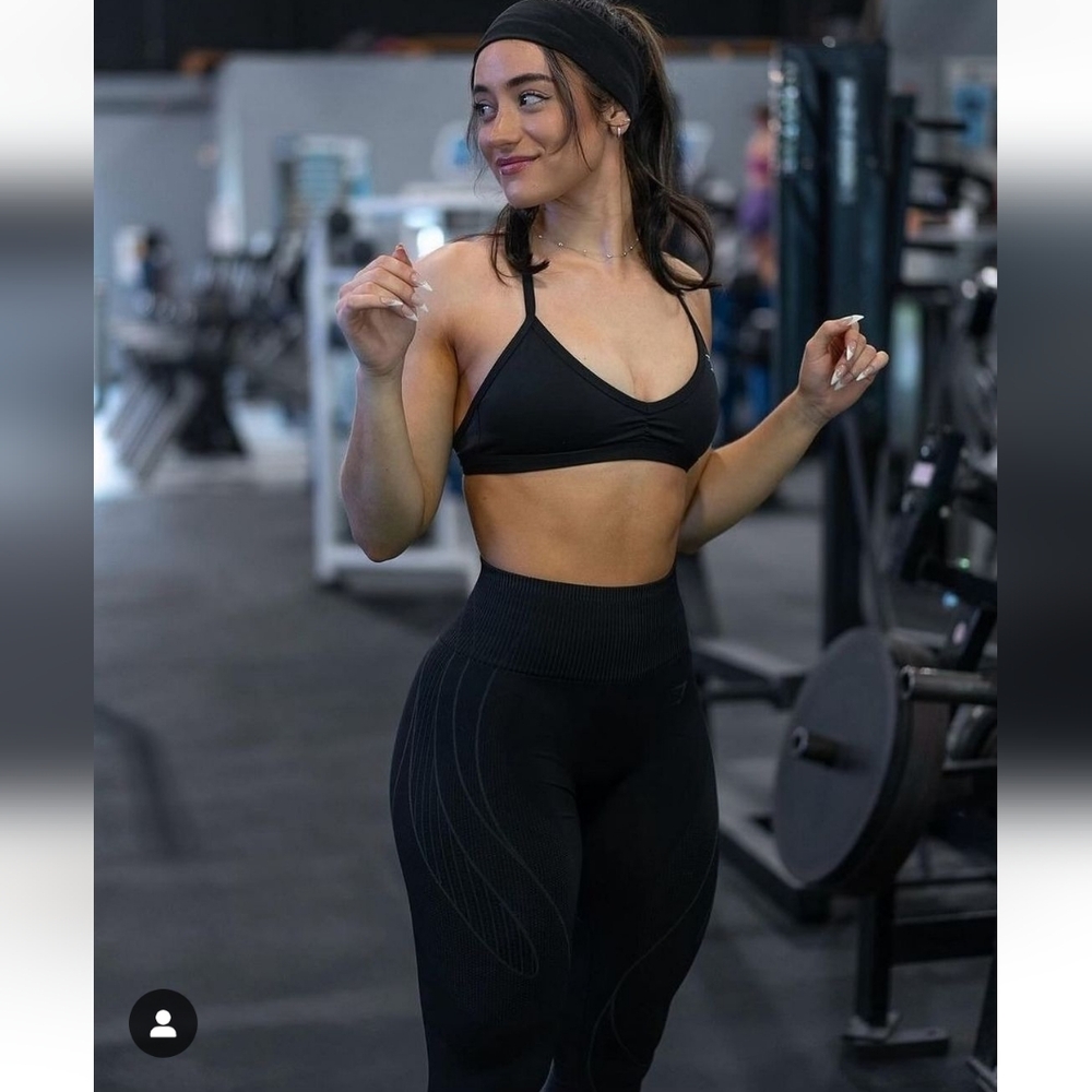Gymshark Contour Heart Seamless Leggings Black New with Tags Size M
